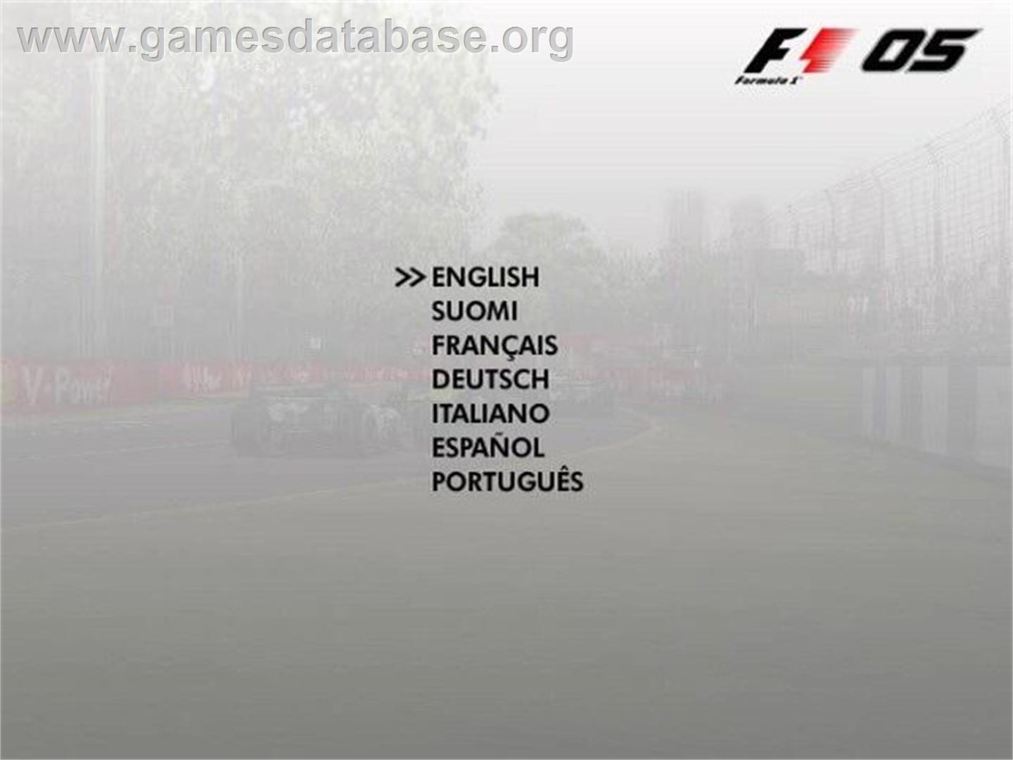 Formula One 05 - Sony Playstation 2 - Artwork - Title Screen