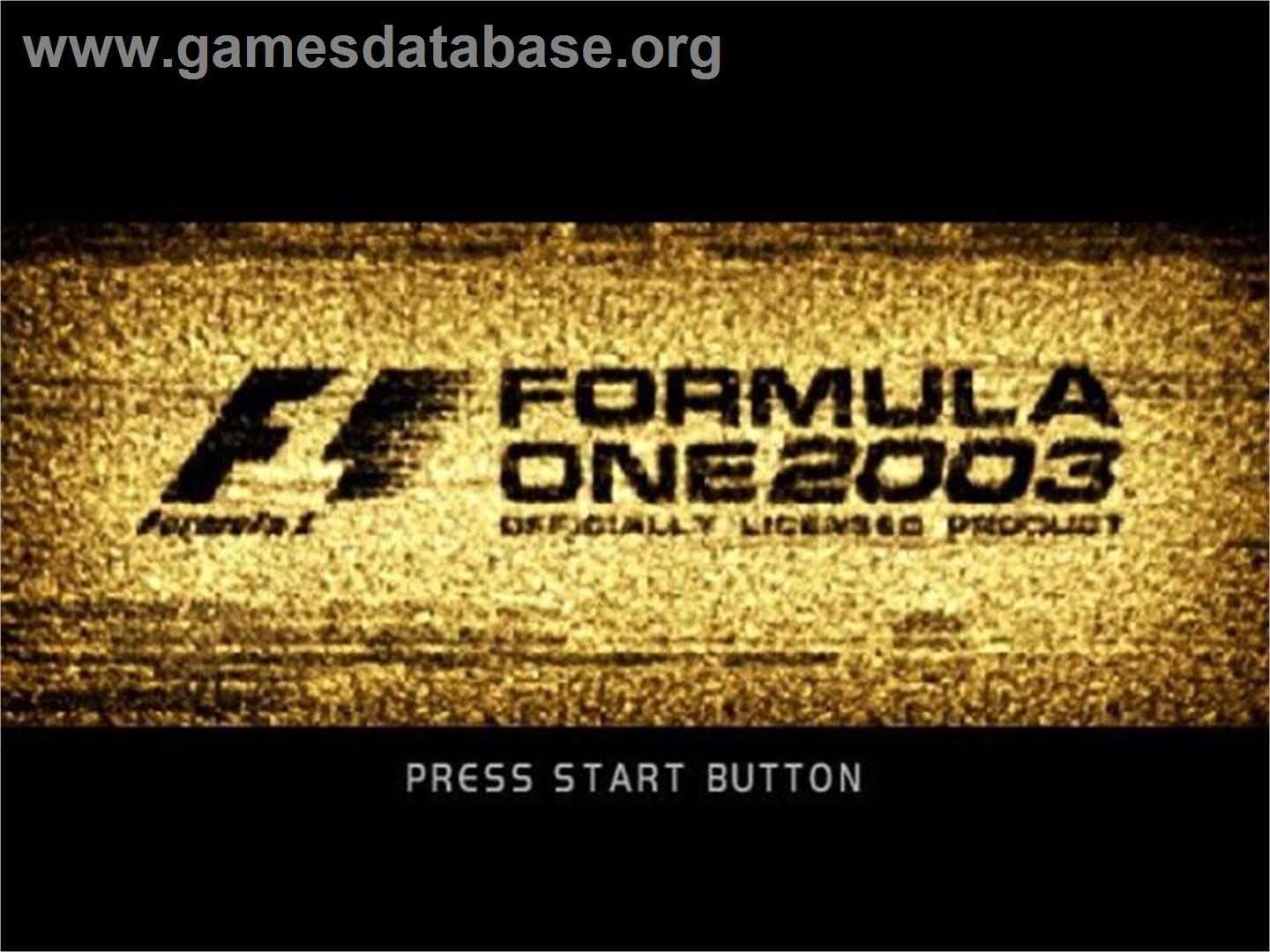 Formula One 2003 - Sony Playstation 2 - Artwork - Title Screen