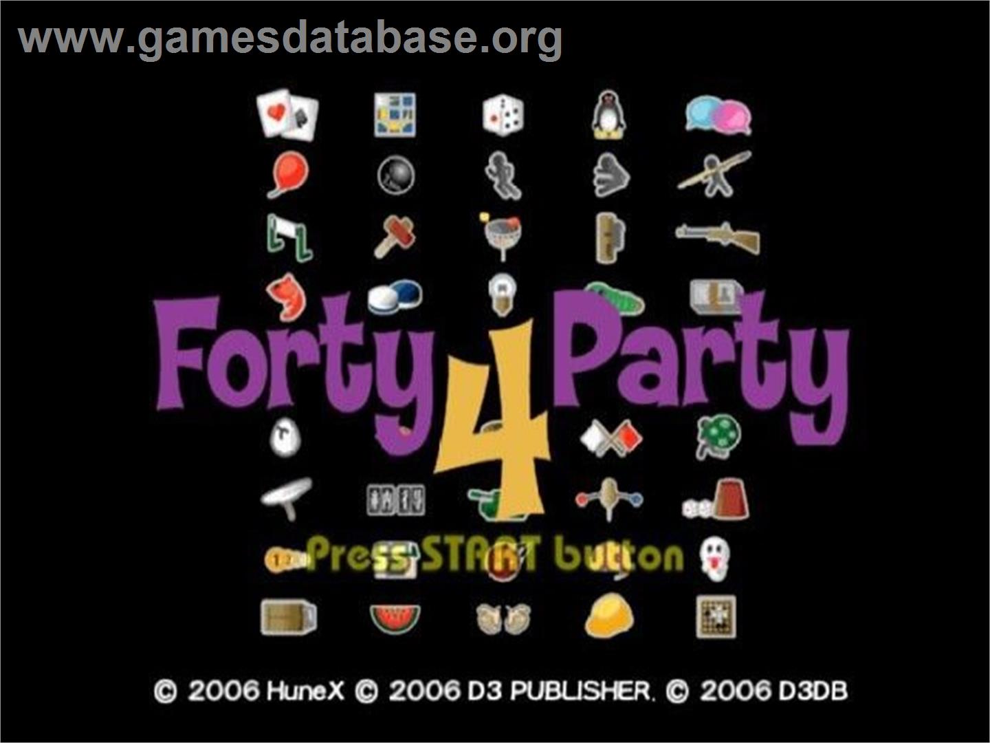 Forty 4 Party - Sony Playstation 2 - Artwork - Title Screen