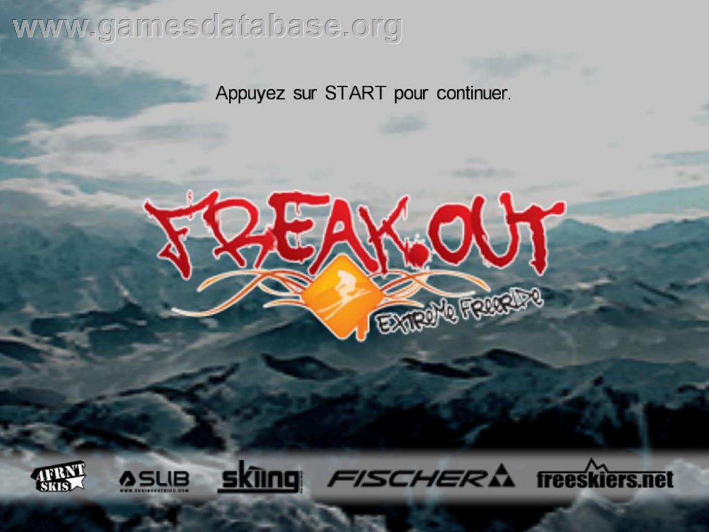 Freak Out - Extreme Freeride - Sony Playstation 2 - Artwork - Title Screen