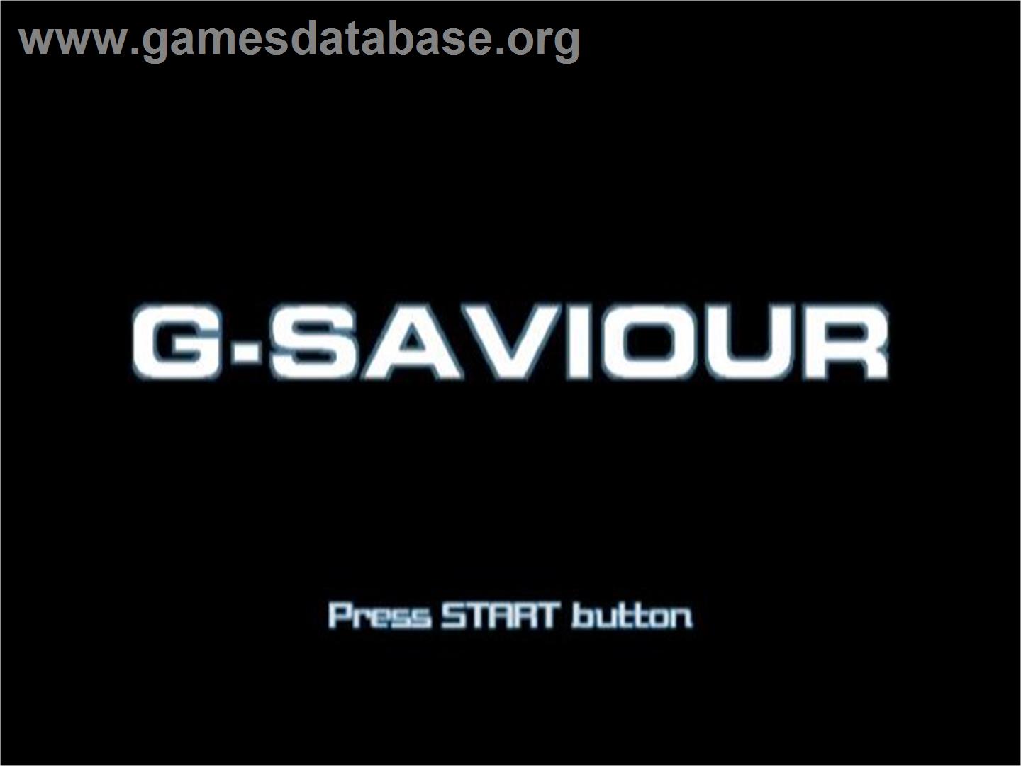 G-saviour - Sony Playstation 2 - Artwork - Title Screen