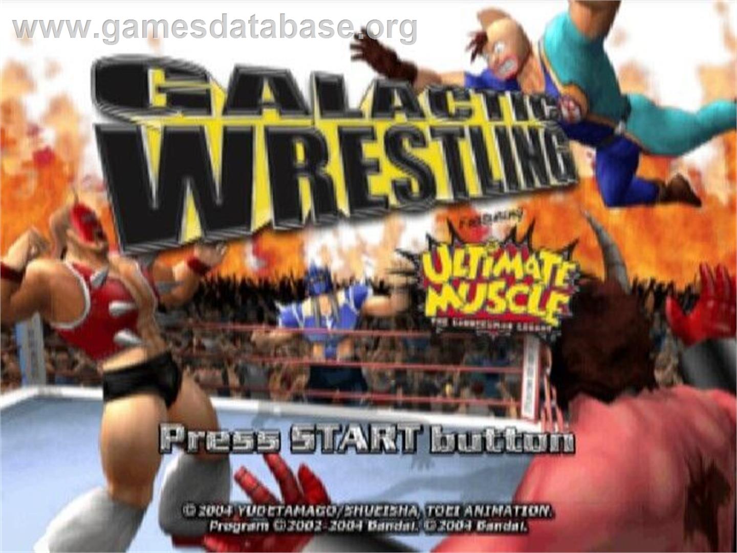 Galactic Wrestling Featuring Ultimate Muscle - Sony Playstation 2 - Artwork - Title Screen