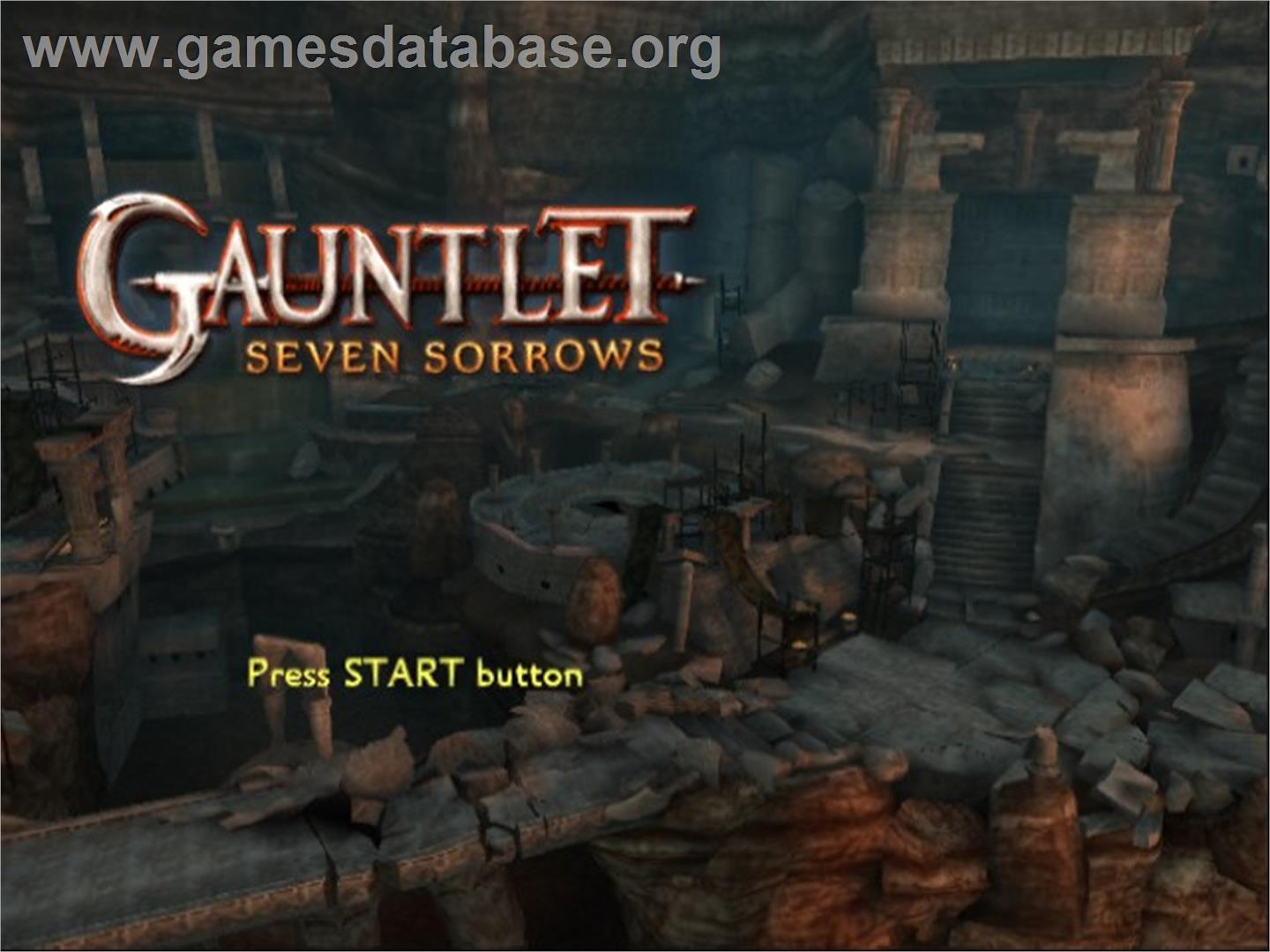 Gauntlet - Seven Sorrows - Sony Playstation 2 - Artwork - Title Screen
