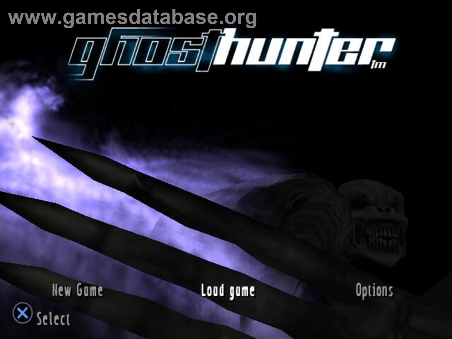 Ghosthunter - Sony Playstation 2 - Artwork - Title Screen