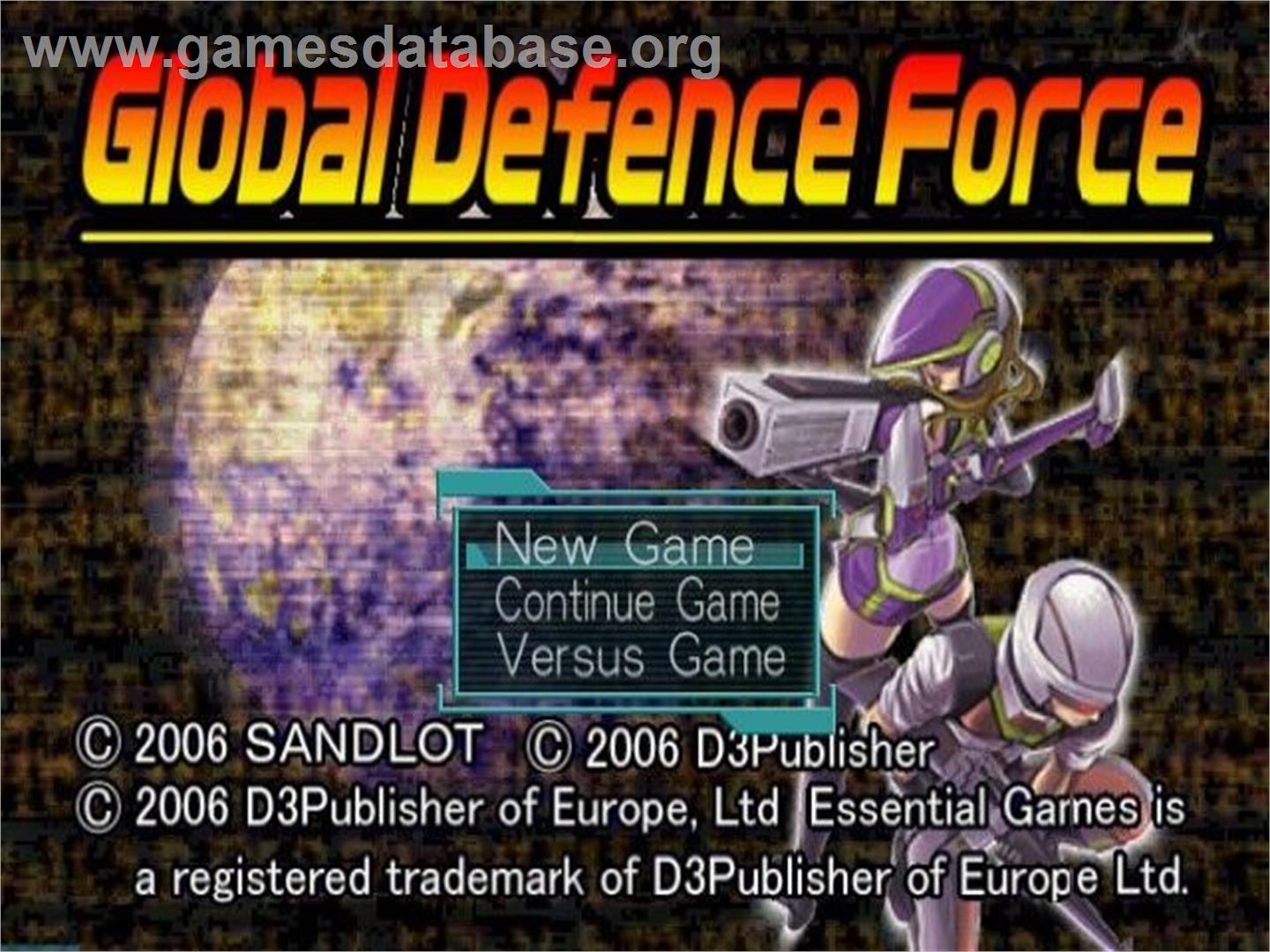 Global Defence Force - Sony Playstation 2 - Artwork - Title Screen
