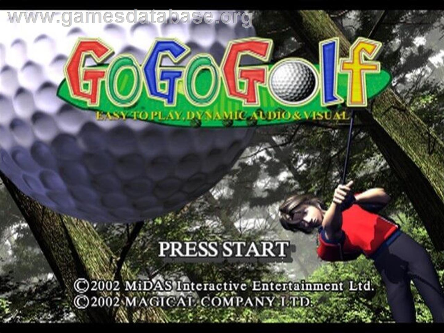 Go Go Golf - Sony Playstation 2 - Artwork - Title Screen
