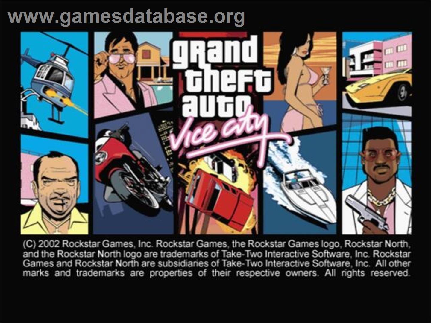 Grand Theft Auto - Vice City - Sony Playstation 2 - Artwork - Title Screen