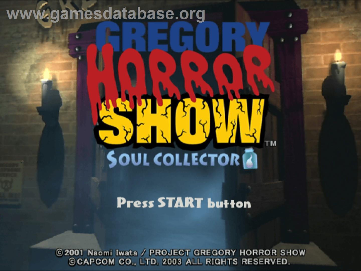 Gregory Horror Show - Sony Playstation 2 - Artwork - Title Screen