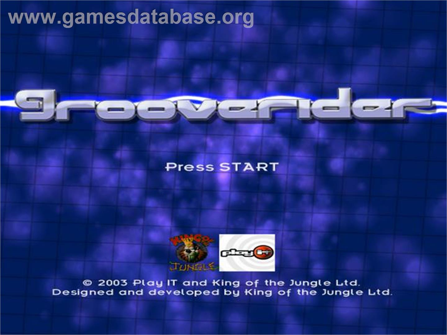 Grooverider Slot Car Racing - Sony Playstation 2 - Artwork - Title Screen