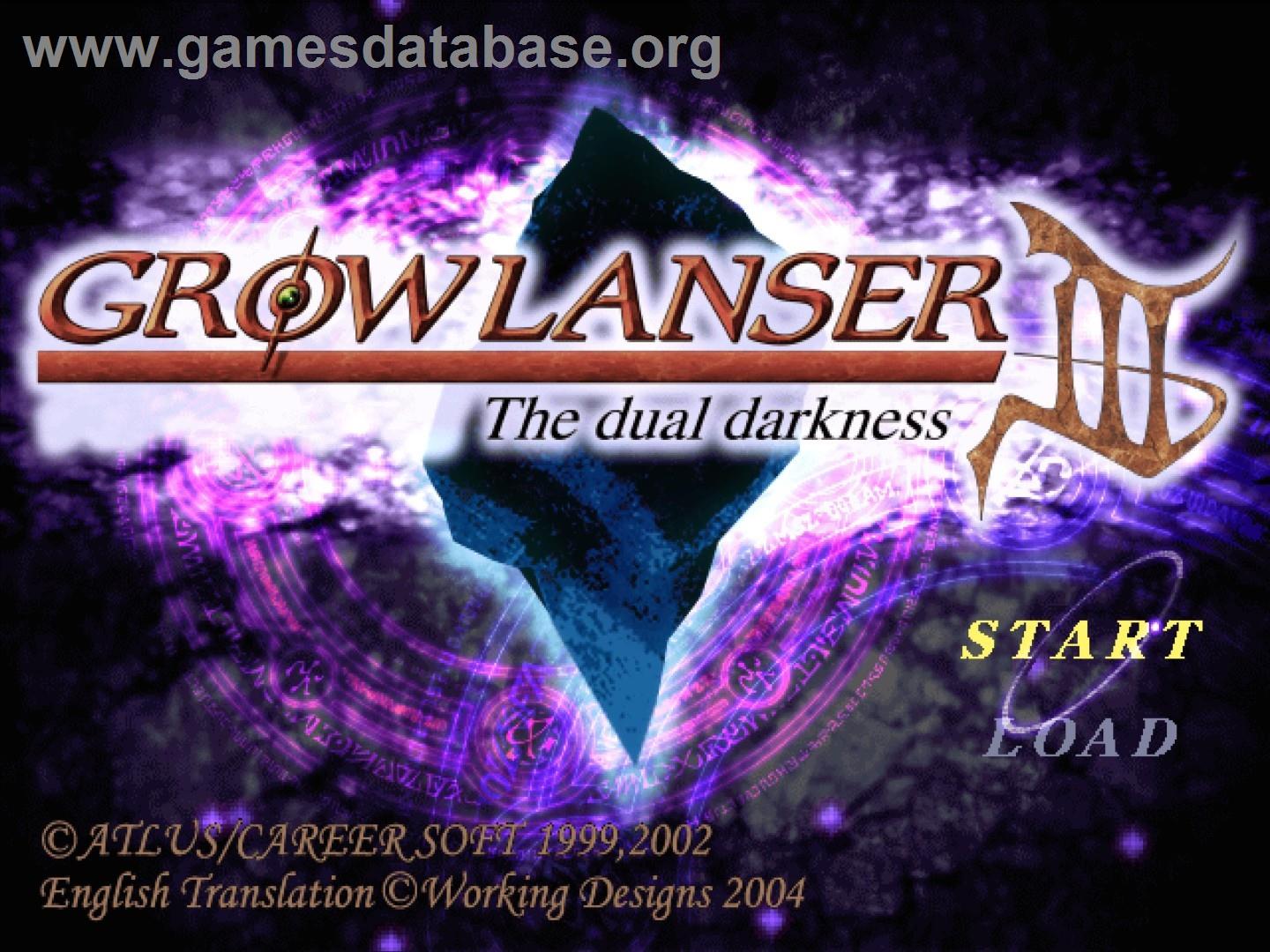 Growlanser - Generations - Sony Playstation 2 - Artwork - Title Screen