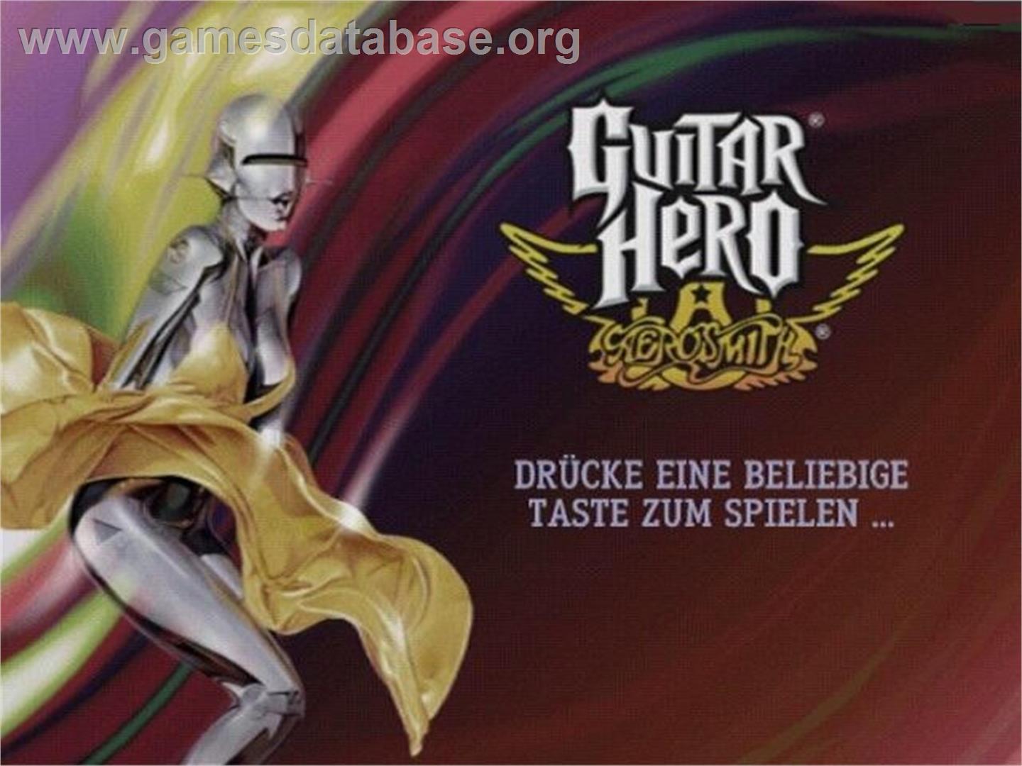 Guitar Hero - Aerosmith - Sony Playstation 2 - Artwork - Title Screen