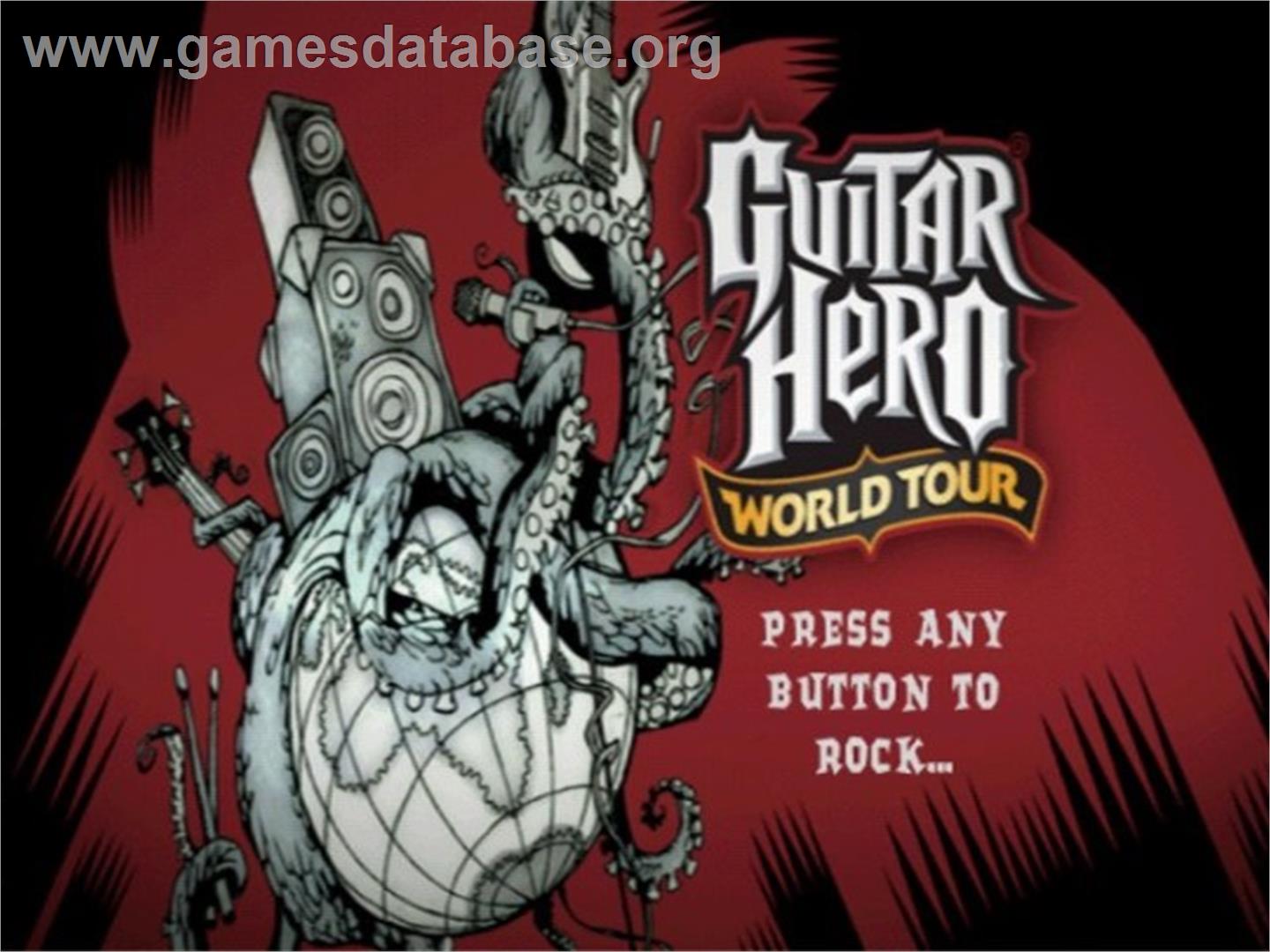 Guitar Hero - World Tour - Sony Playstation 2 - Artwork - Title Screen