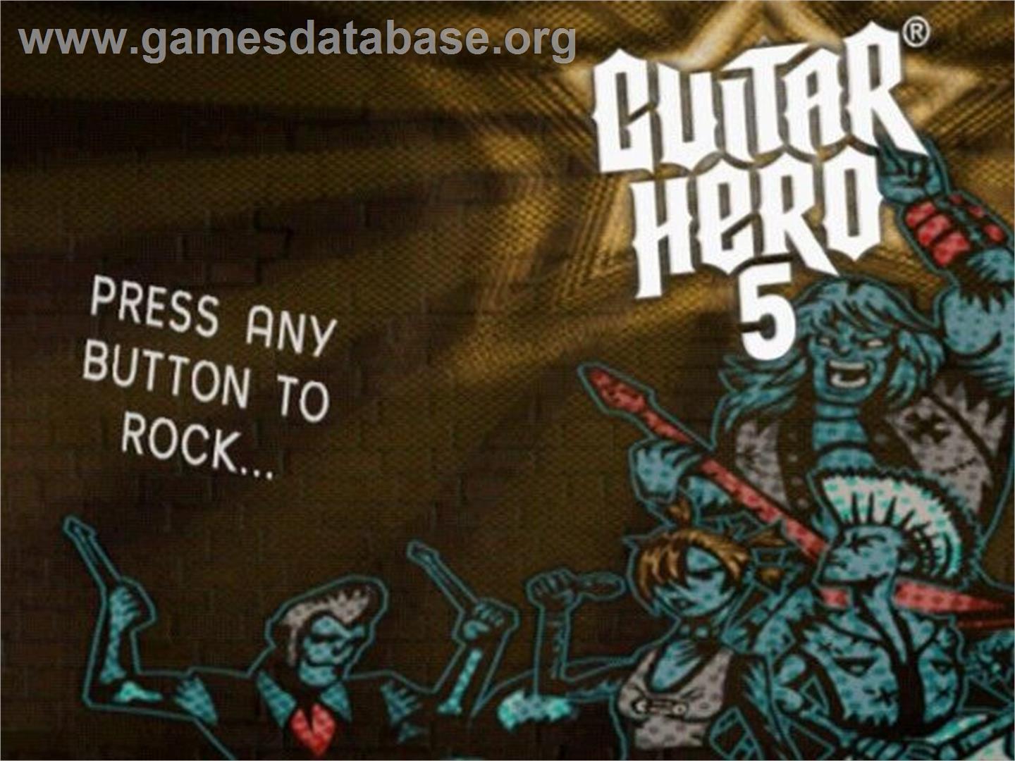 Guitar Hero 5 - Sony Playstation 2 - Artwork - Title Screen