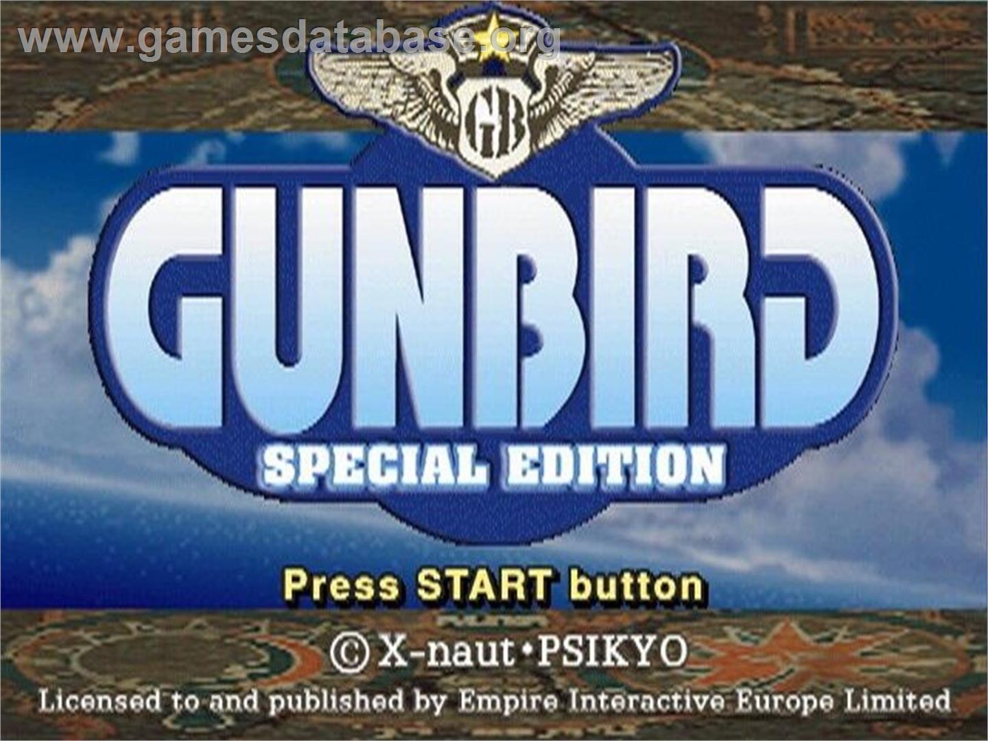 Gunbird Special Edition - Sony Playstation 2 - Artwork - Title Screen