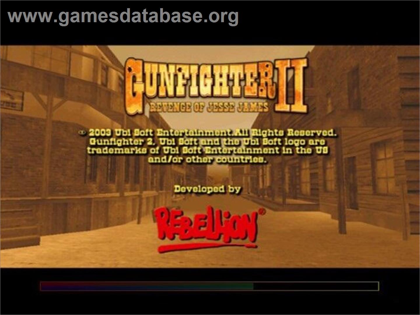 Gunfighter 2 - Revenge Of Jesse James - Sony Playstation 2 - Artwork - Title Screen