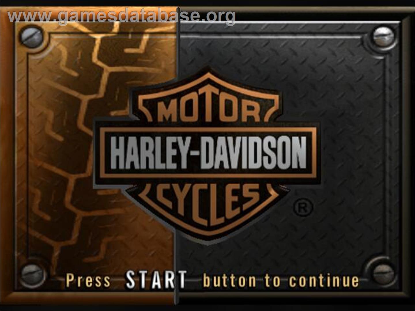 Harley-davidson - Race To The Rally - Sony Playstation 2 - Artwork - Title Screen