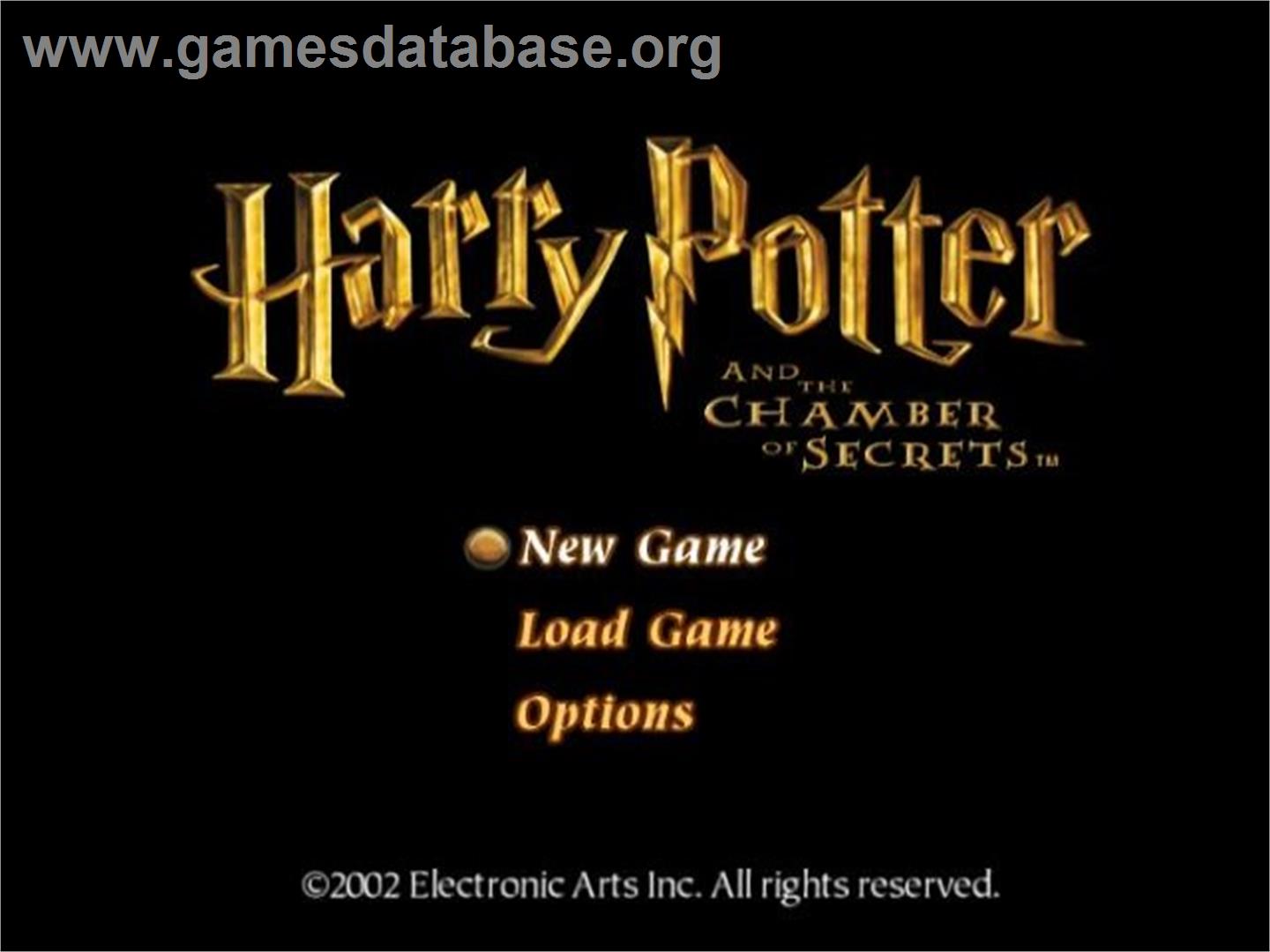 Harry Potter And The Chamber Of Secrets - Sony Playstation 2 - Artwork - Title Screen