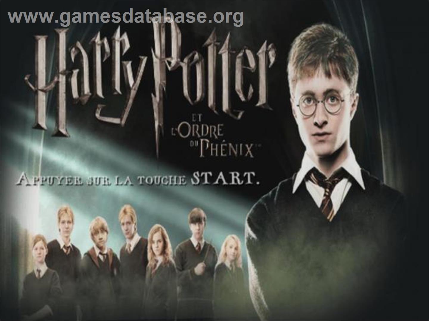Harry Potter And The Order Of The Phoenix - Sony Playstation 2 - Artwork - Title Screen