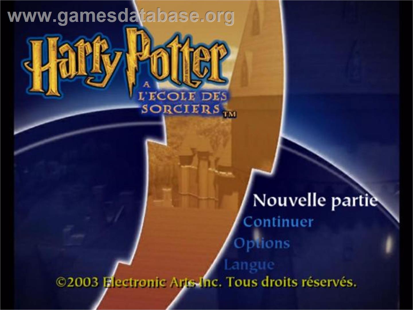 Harry Potter And The Philosopher's Stone - Sony Playstation 2 - Artwork - Title Screen
