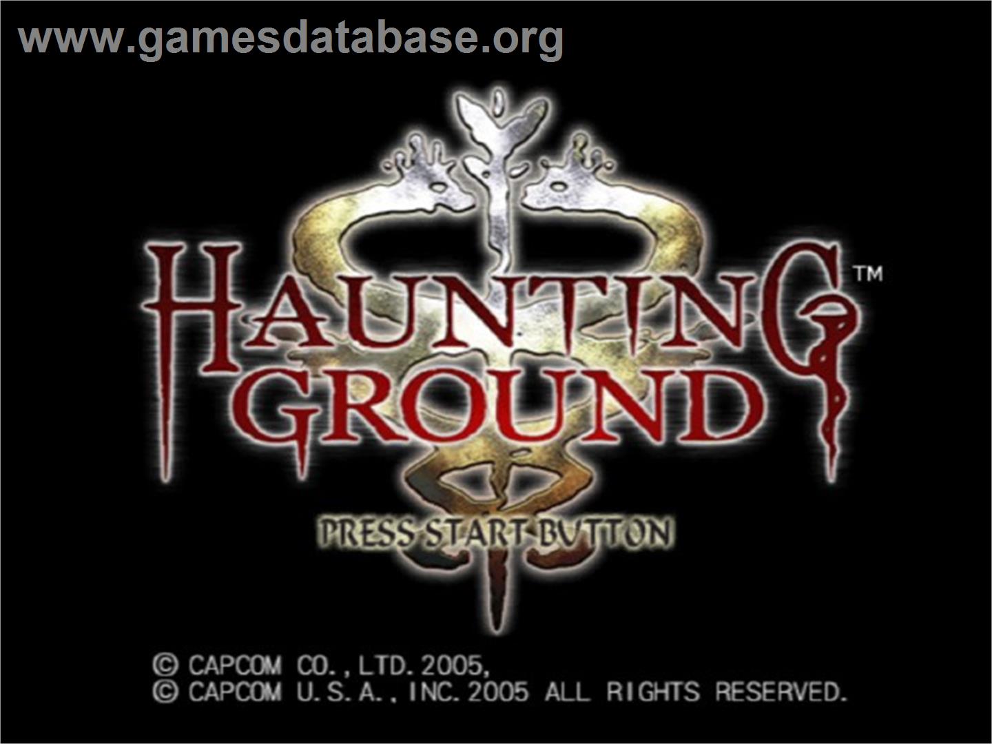 Haunting Ground - Sony Playstation 2 - Artwork - Title Screen