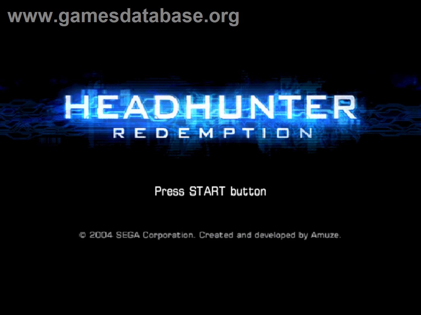 Headhunter - Redemption - Sony Playstation 2 - Artwork - Title Screen