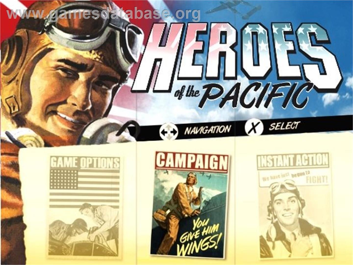 Heroes Of The Pacific - Sony Playstation 2 - Artwork - Title Screen