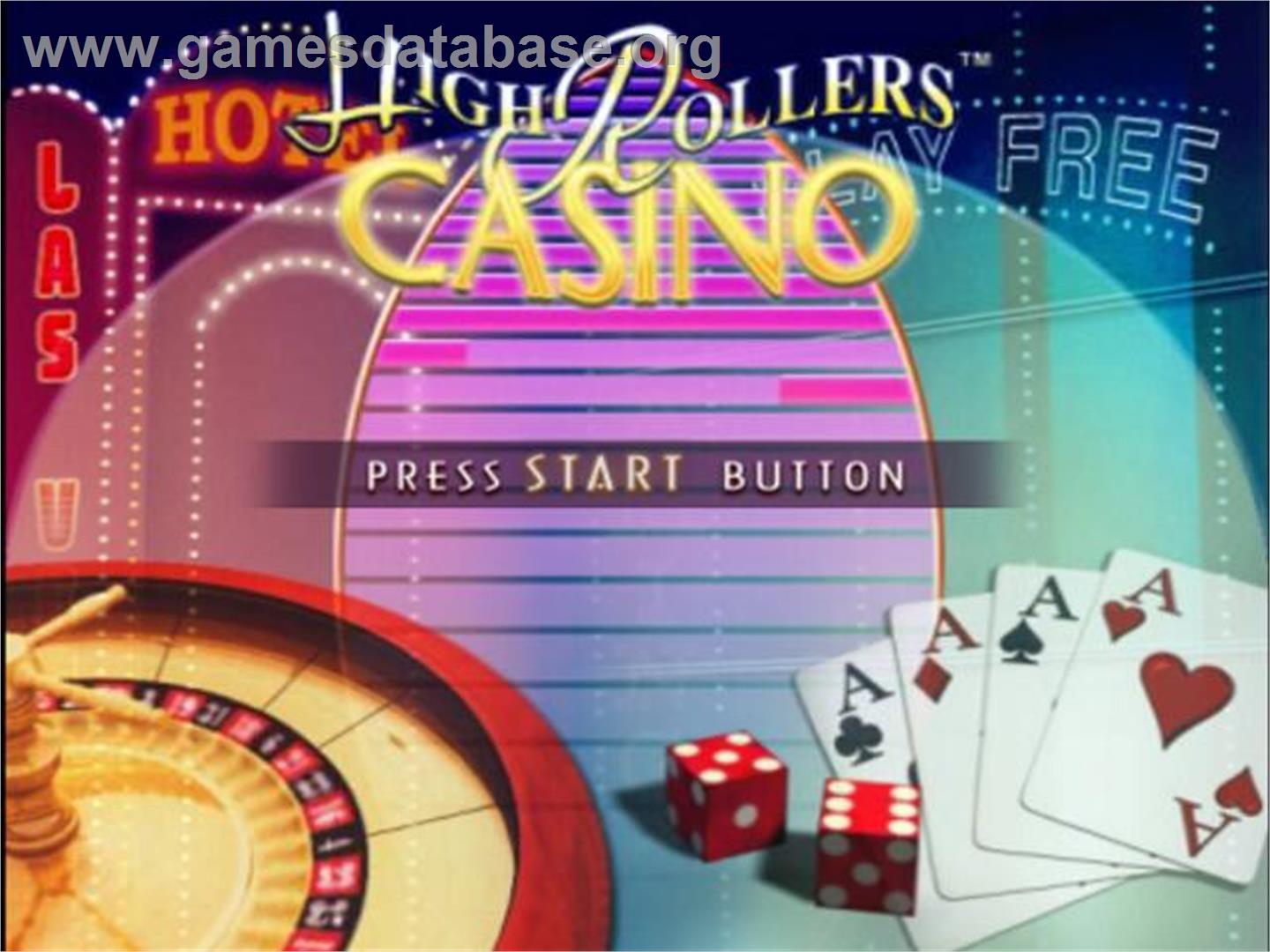High Rollers Casino - Sony Playstation 2 - Artwork - Title Screen