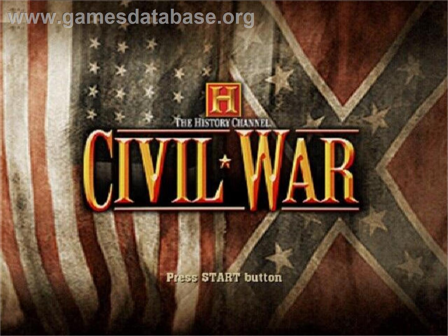 History Channel - Civil War - A Nation Divided, The - Sony Playstation 2 - Artwork - Title Screen