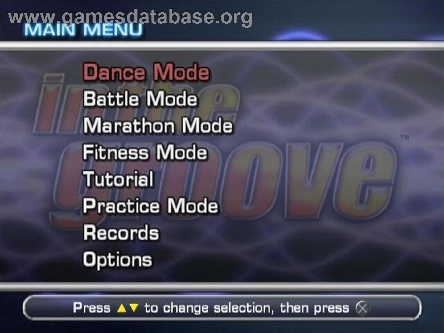 In The Groove - Sony Playstation 2 - Artwork - Title Screen