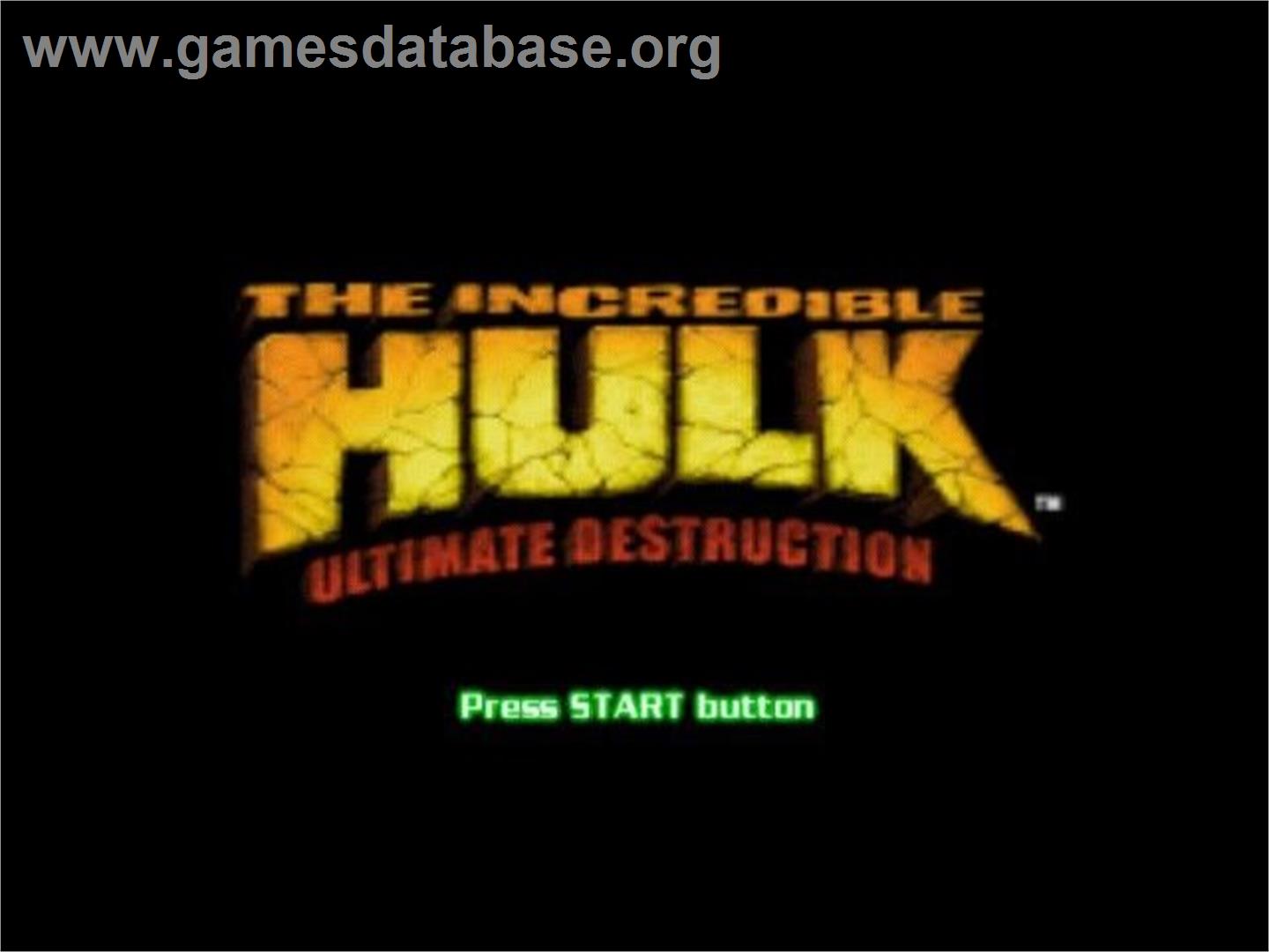 Incredible Hulk - Ultimate Destruction, The - Sony Playstation 2 - Artwork - Title Screen