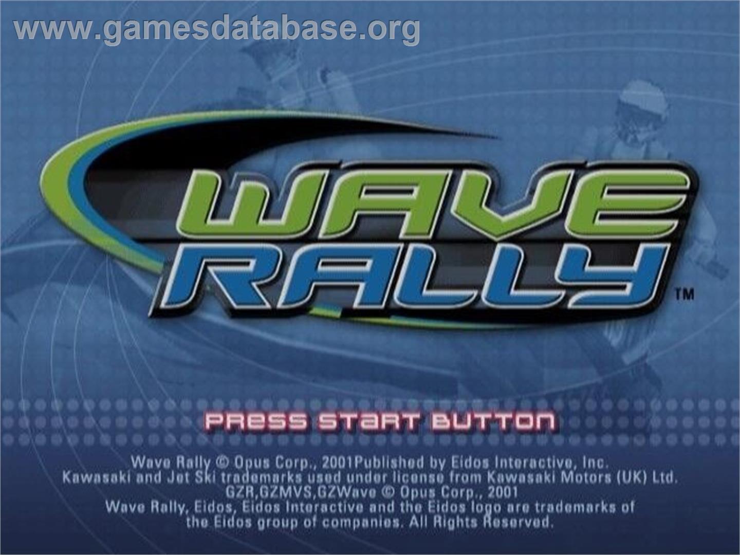 Jet Ski Riders - Sony Playstation 2 - Artwork - Title Screen