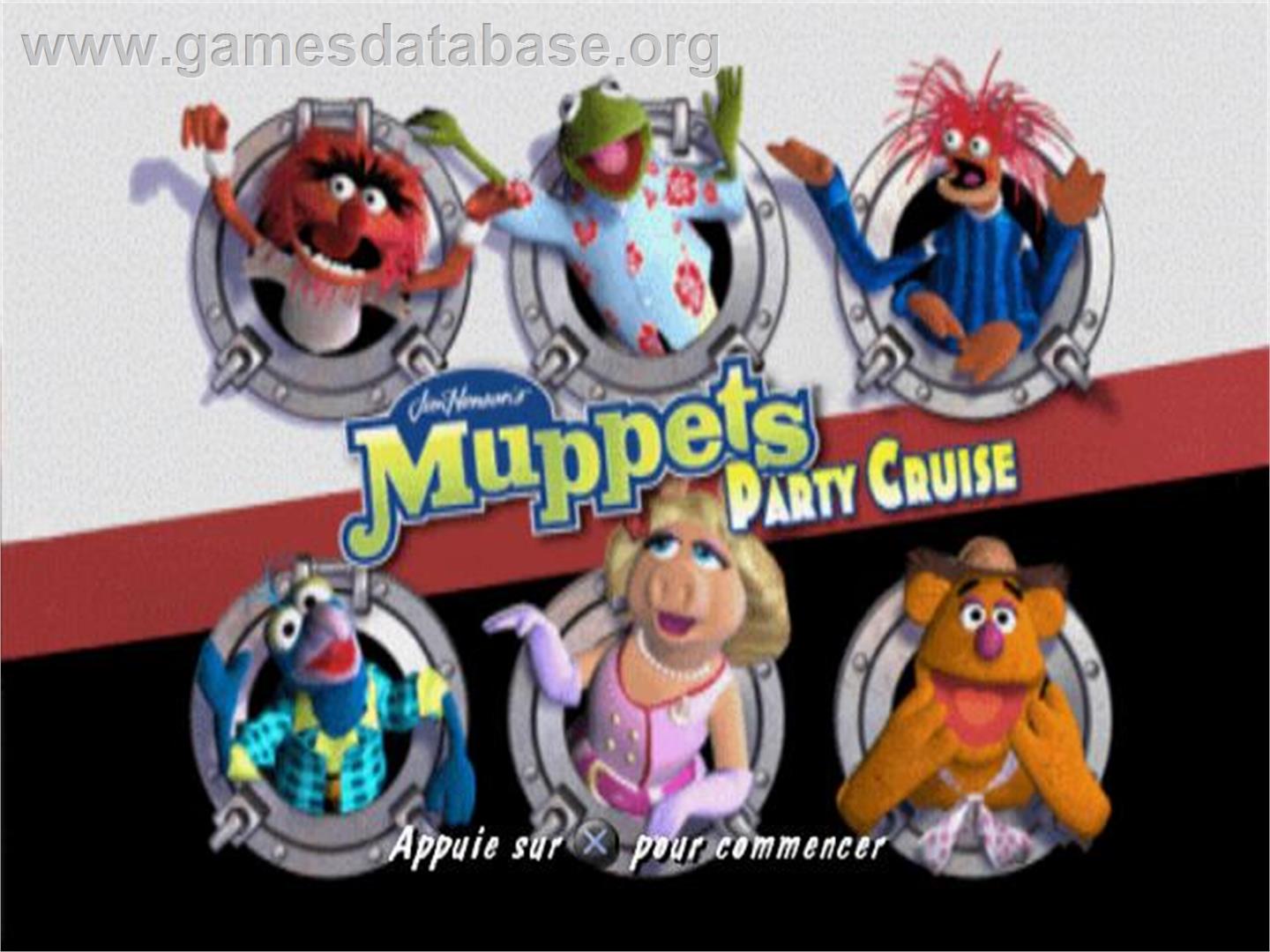 Jim Henson's Muppets Party Cruise - Sony Playstation 2 - Artwork - Title Screen