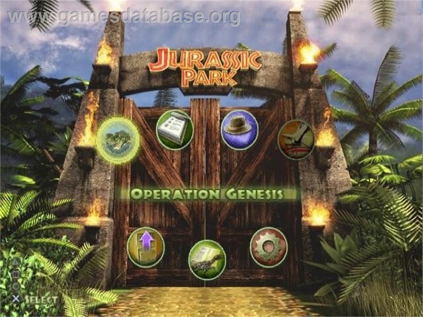 Jurassic Park - Operation Genesis - Sony Playstation 2 - Artwork - Title Screen