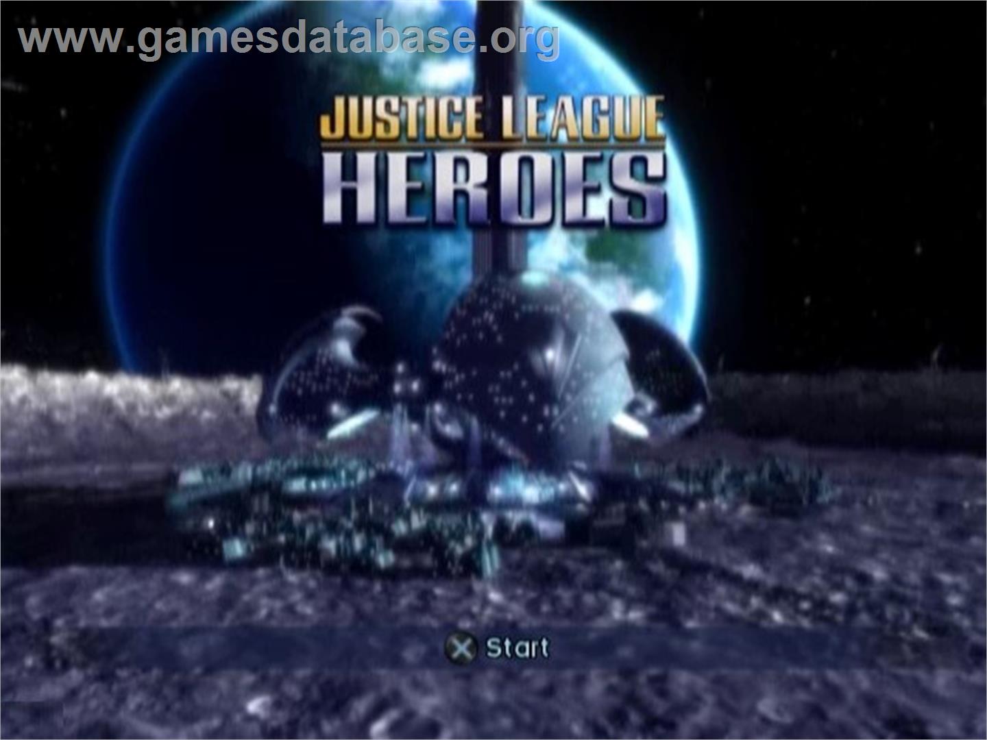 Justice League Heroes - Sony Playstation 2 - Artwork - Title Screen
