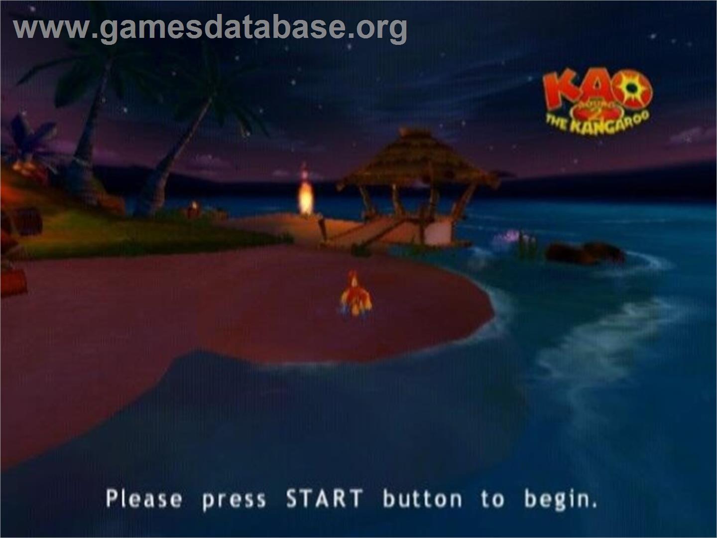 Kao The Kangaroo - Round 2 - Sony Playstation 2 - Artwork - Title Screen