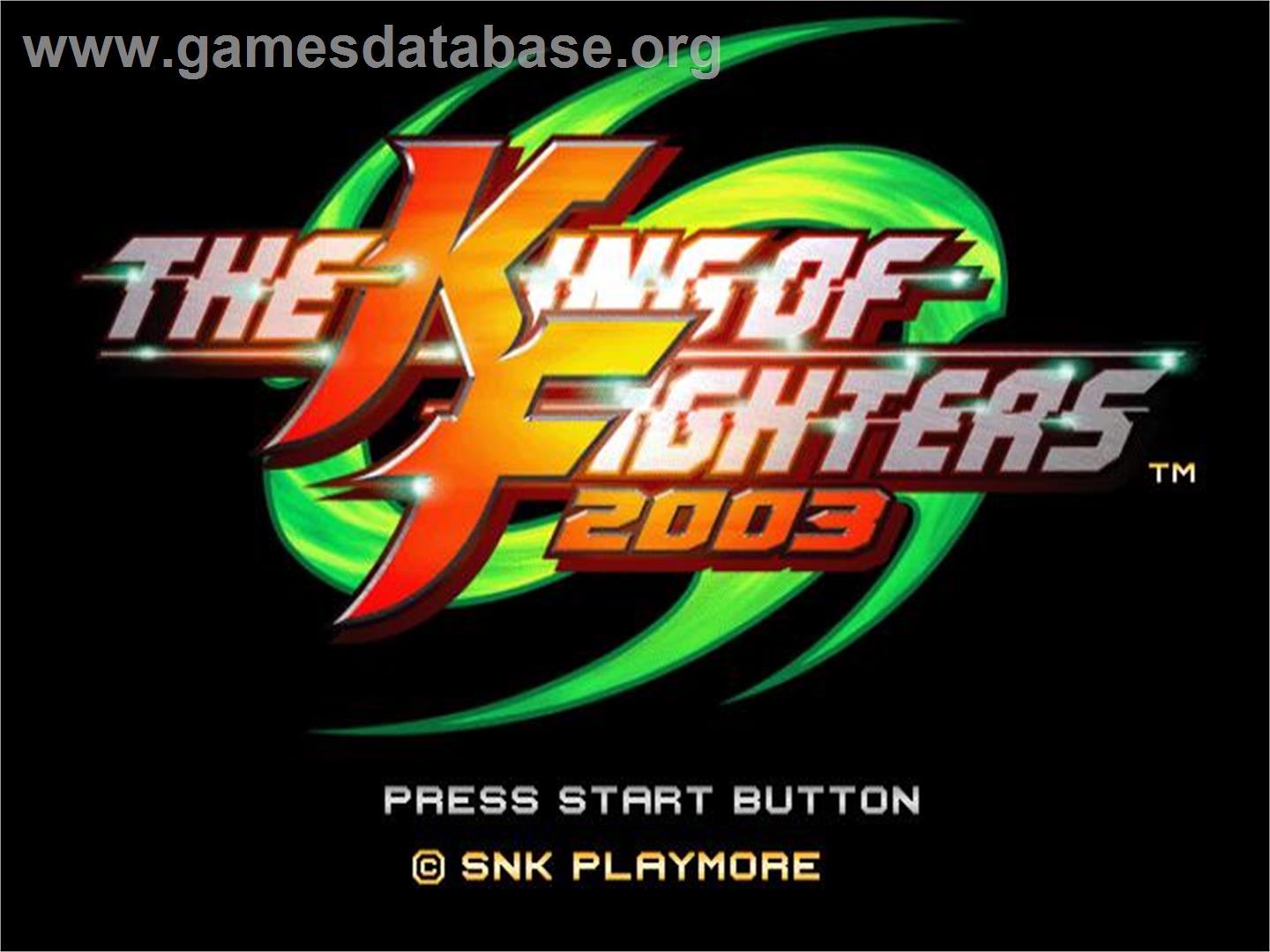 King Of Fighters 2003, The - Sony Playstation 2 - Artwork - Title Screen