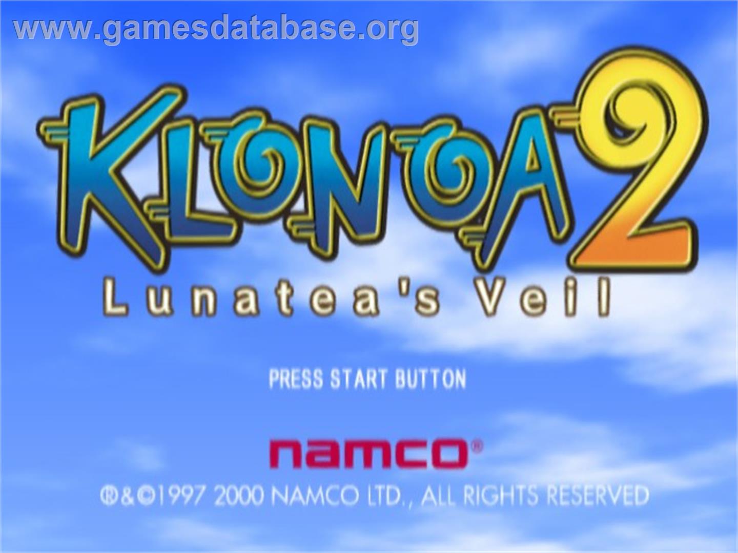 Klonoa 2 - Lunatea's Veil - Sony Playstation 2 - Artwork - Title Screen