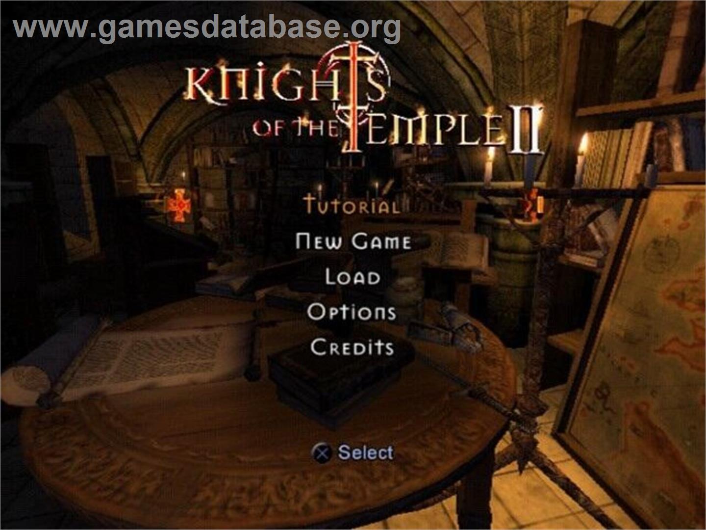 Knights Of The Temple 2 - Sony Playstation 2 - Artwork - Title Screen