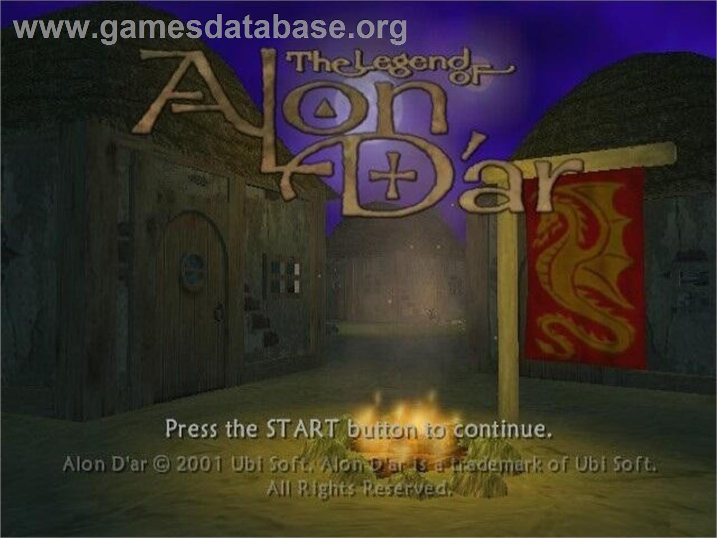 Legend Of Alon D'ar - Sony Playstation 2 - Artwork - Title Screen