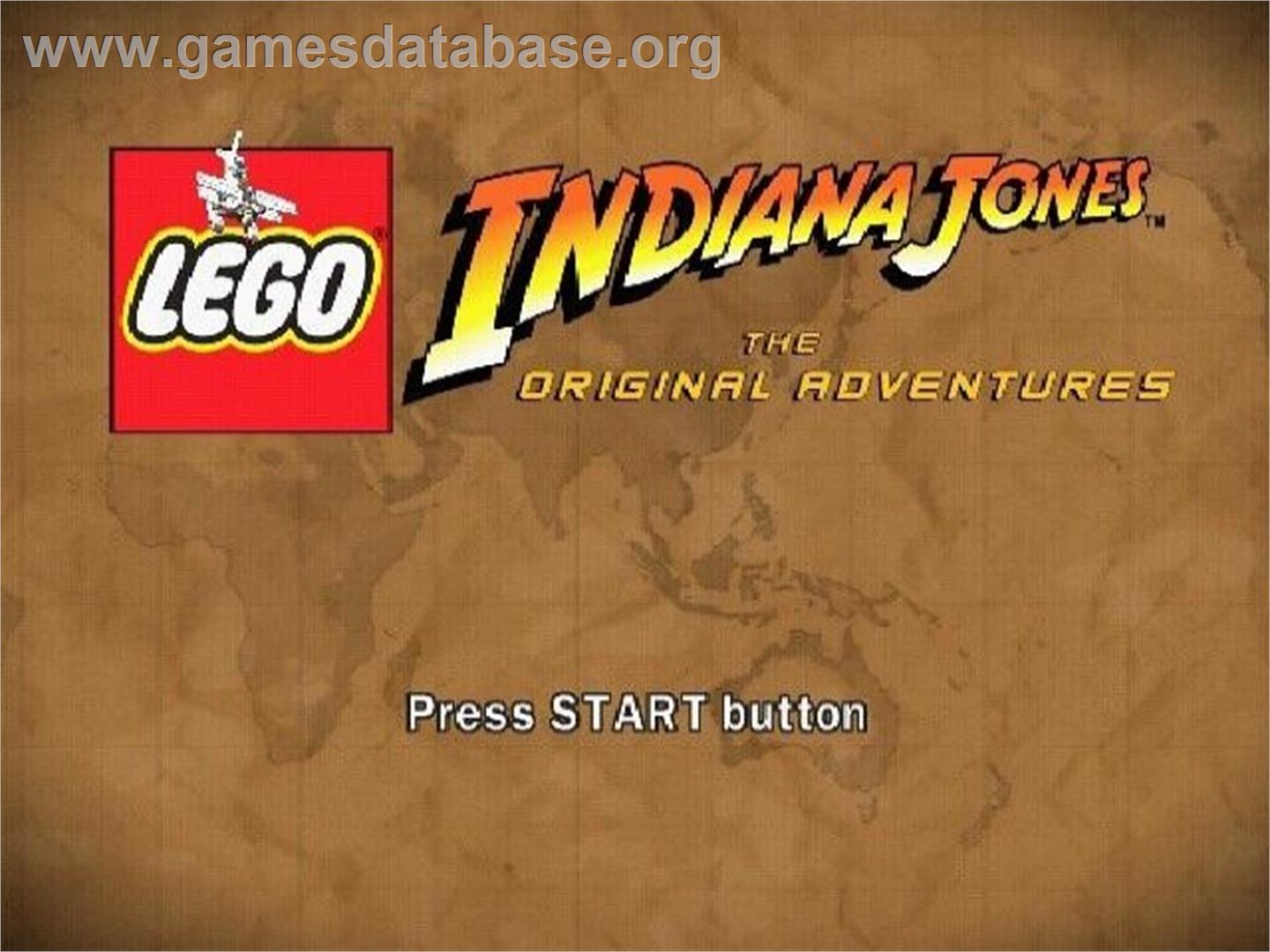 Lego Indiana Jones - The Original Adventures - Sony Playstation 2 - Artwork - Title Screen