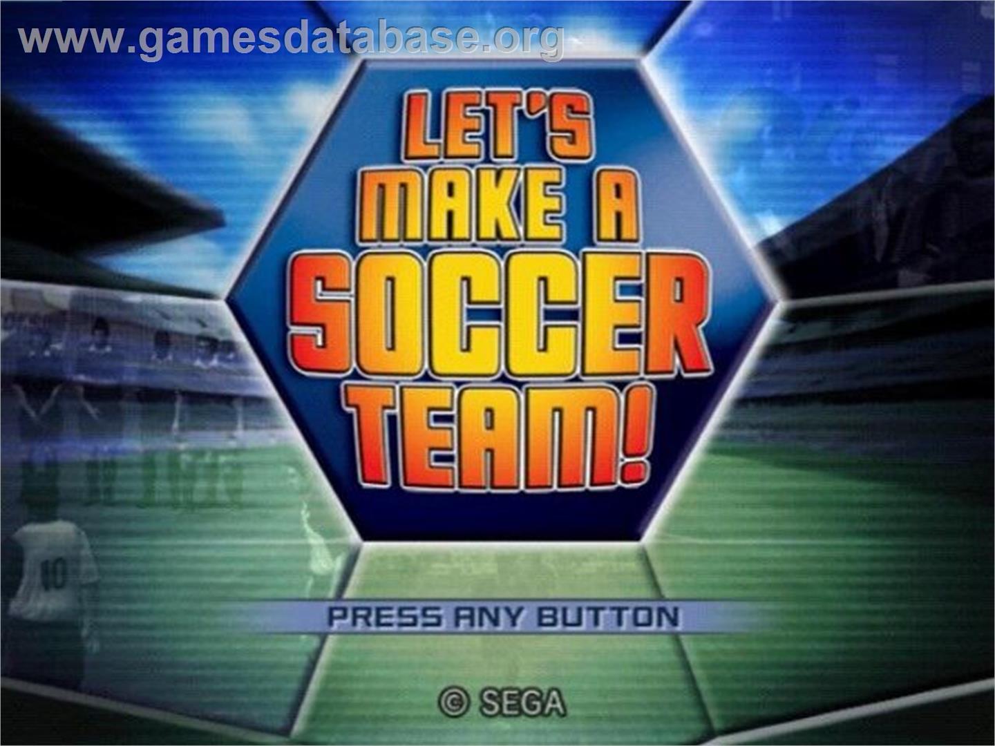 Let's Make A Soccer Team ! - Sony Playstation 2 - Artwork - Title Screen