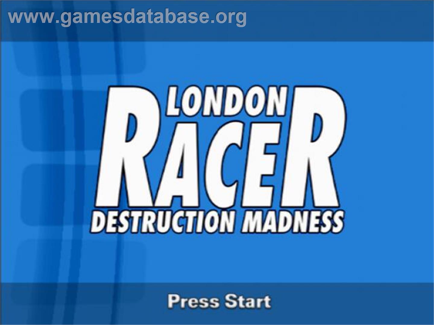 London Racer - Destruction Madness - Sony Playstation 2 - Artwork - Title Screen