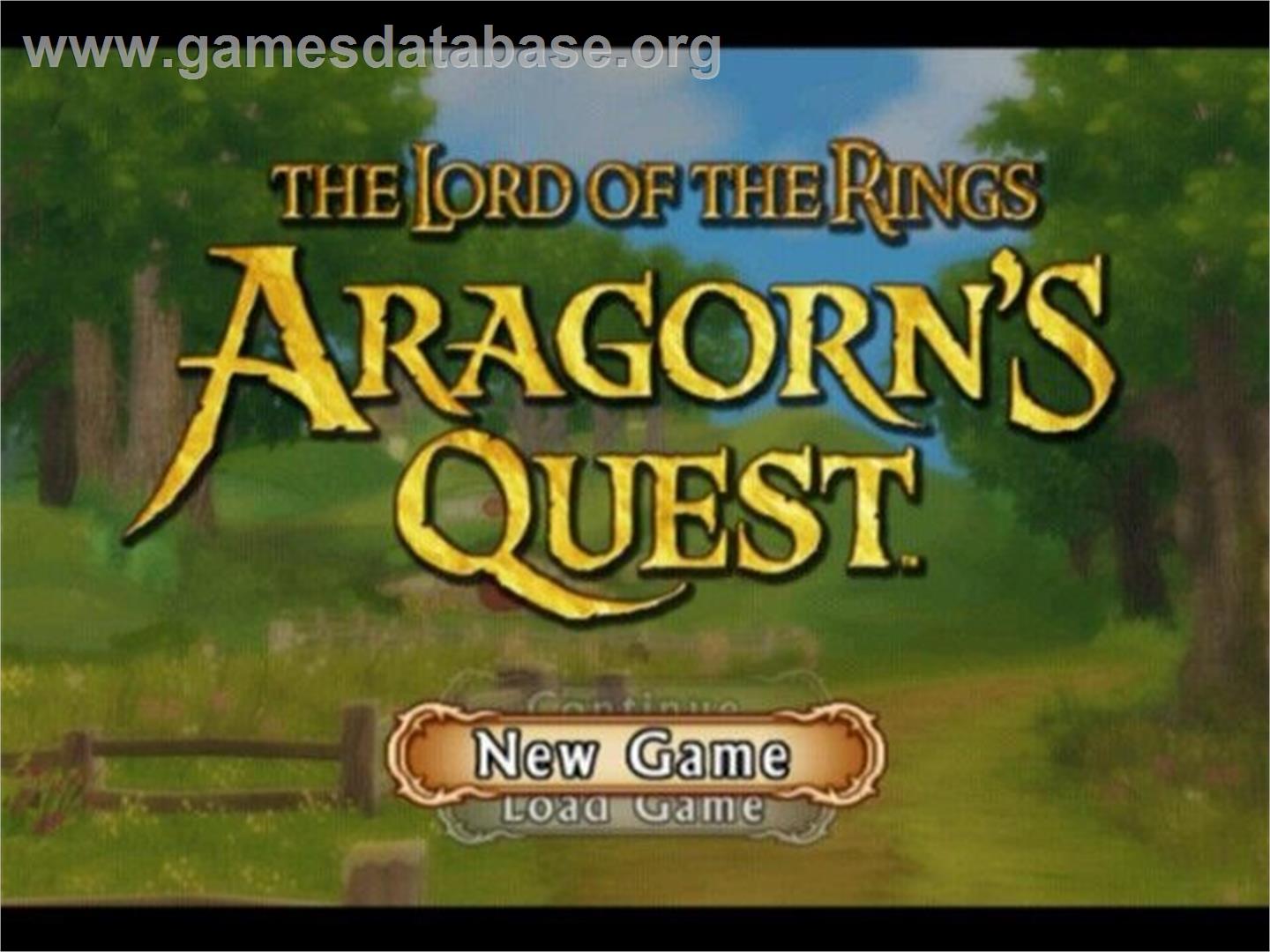 Lord of the Rings - Aragorn's Quest - Sony Playstation 2 - Artwork - Title Screen