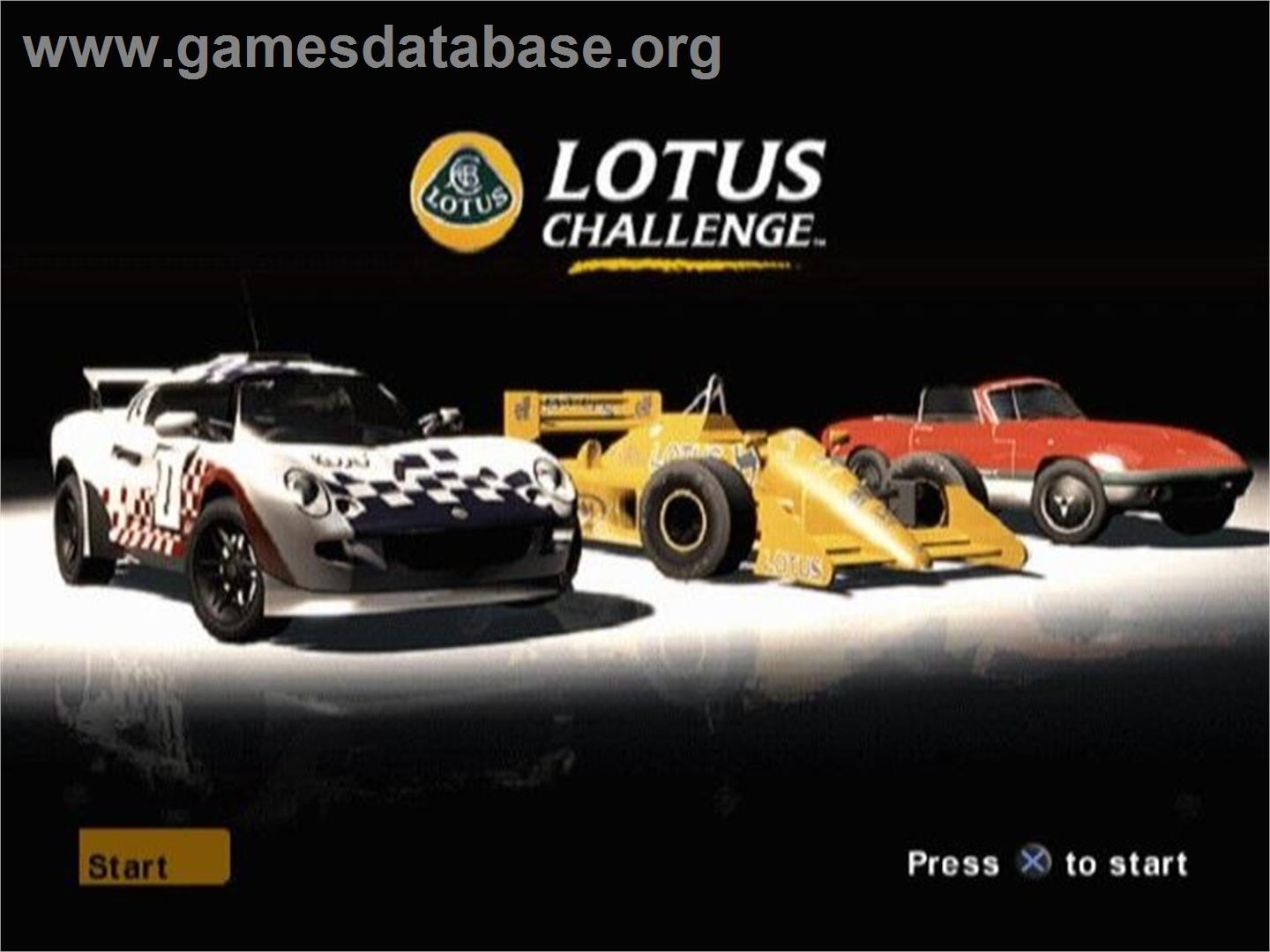 Lotus Challenge - Sony Playstation 2 - Artwork - Title Screen