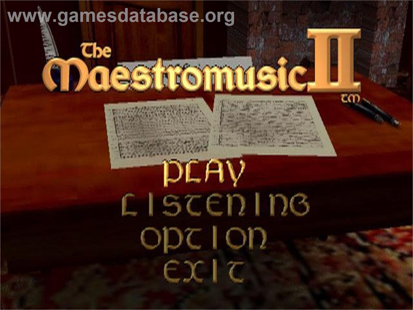Maestromusic 2, The - Sony Playstation 2 - Artwork - Title Screen