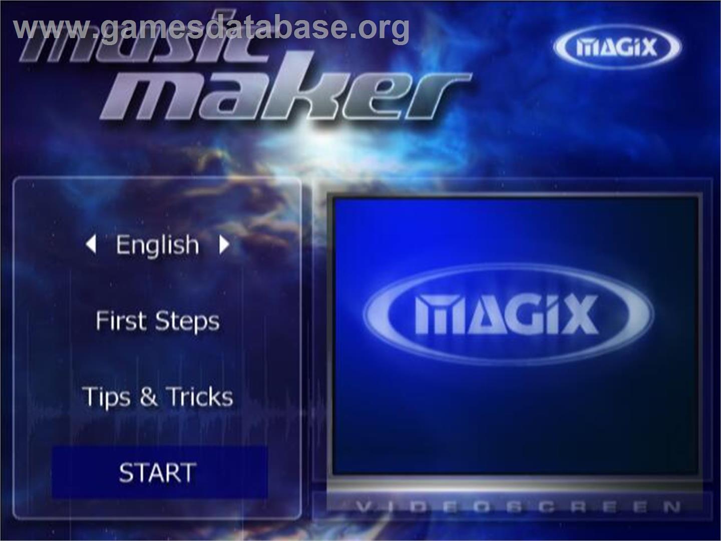 Magix Music Maker - Sony Playstation 2 - Artwork - Title Screen