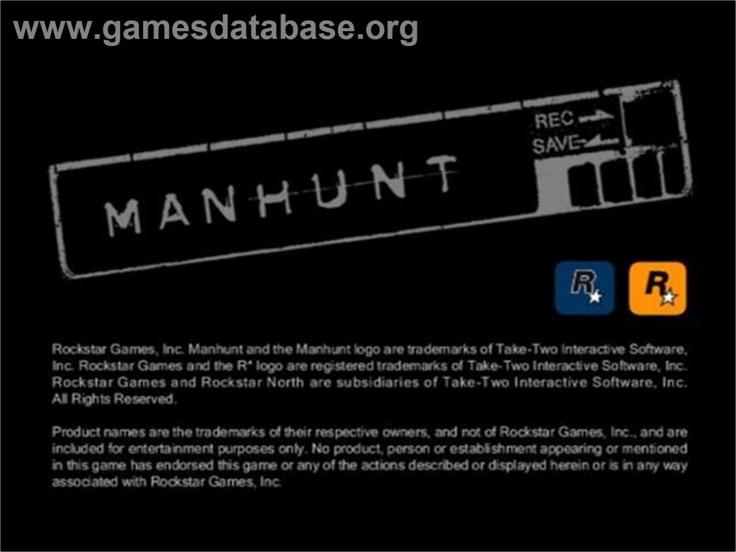 Manhunt - Sony Playstation 2 - Artwork - Title Screen