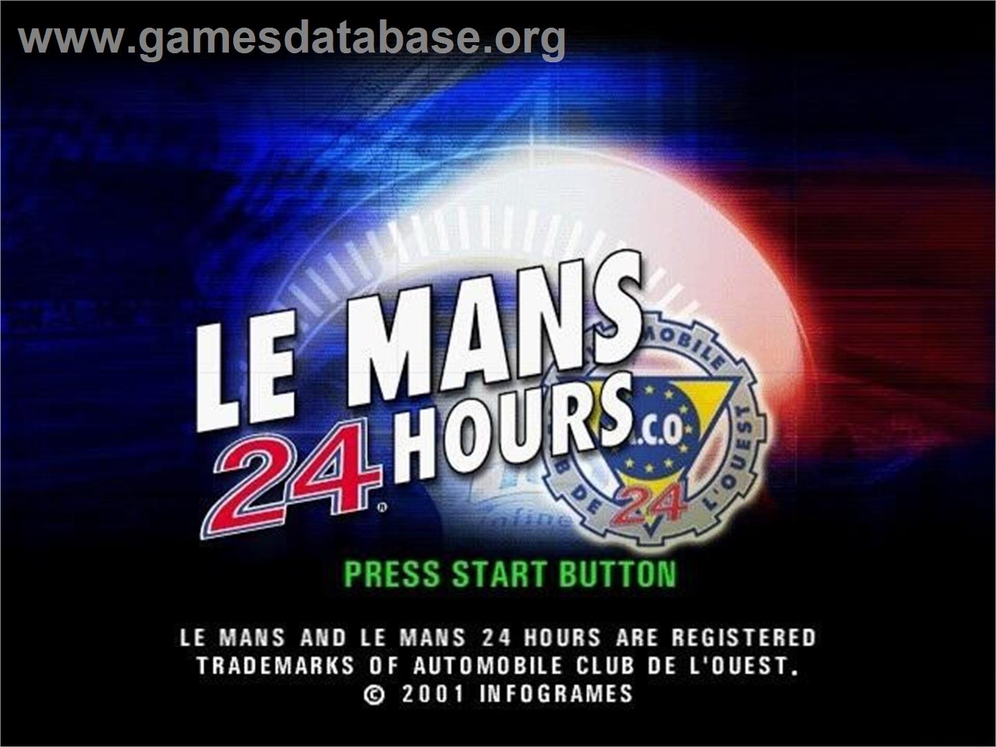 Mans 24 Hours, Le - Sony Playstation 2 - Artwork - Title Screen