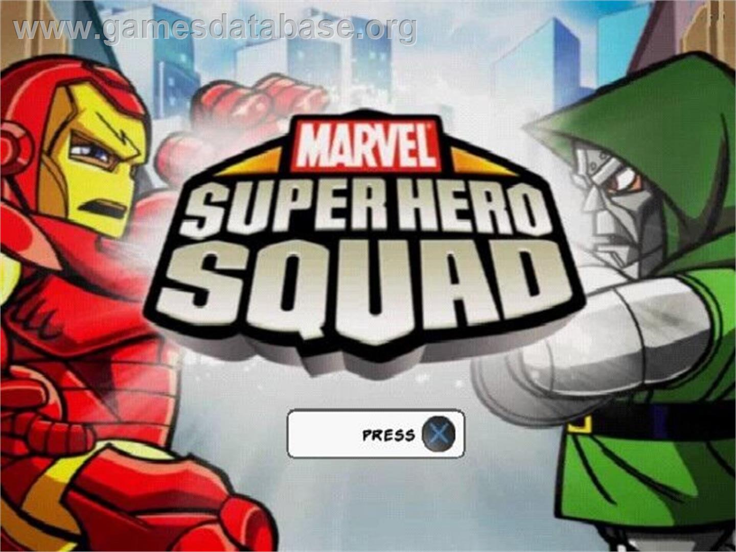 Marvel Super Hero Squad - Sony Playstation 2 - Artwork - Title Screen