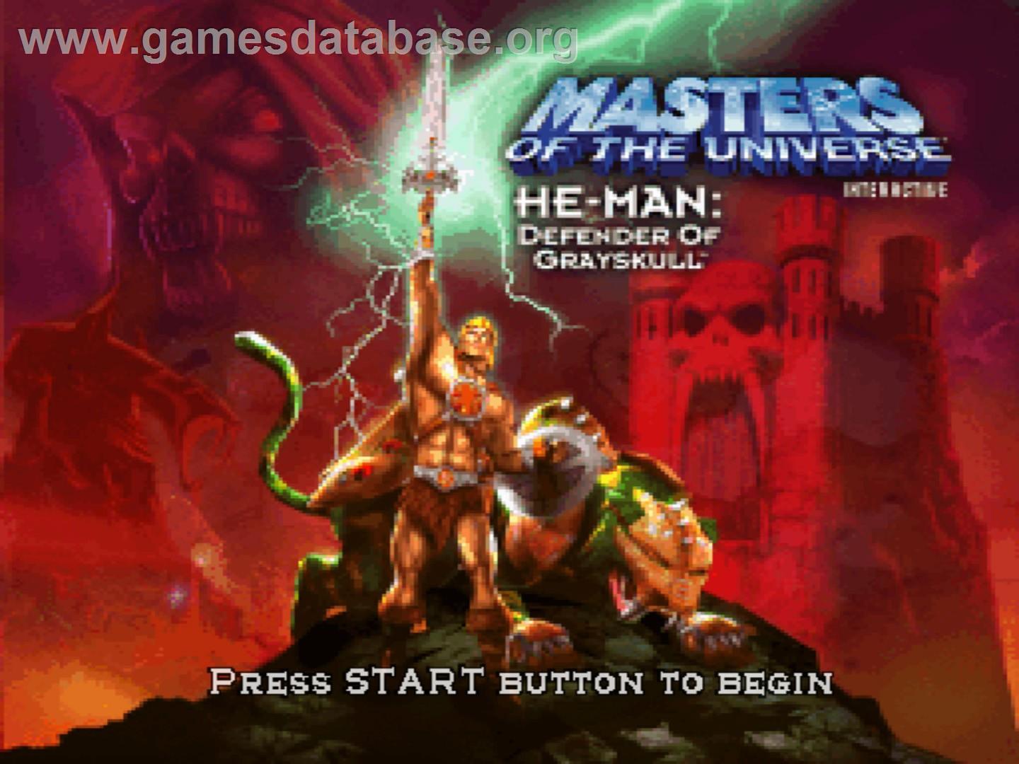 Masters Of The Universe - He-man - Defender Of Grayskull - Sony Playstation 2 - Artwork - Title Screen